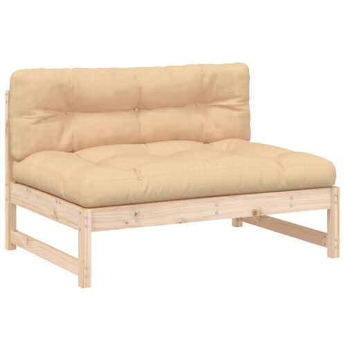 2-Piece Garden Lounge Set with Cushions Wood Timber Outdoor Patio Furniture - Image 4