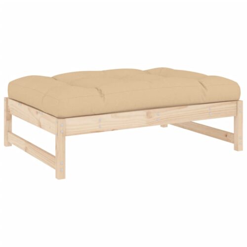 2-Piece Garden Lounge Set with Cushions Wood Timber Outdoor Patio Furniture - Image 5