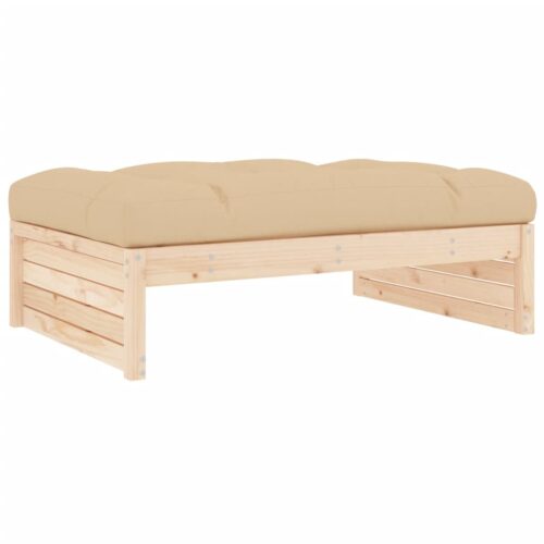 2-Piece Garden Lounge Set with Cushions Wood Timber Outdoor Patio Furniture - Image 5