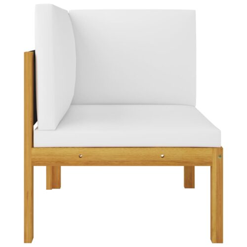 2-seater Garden Bench with Cushions Acacia Wood Timber Outdoor Patio Furniture - Image 3