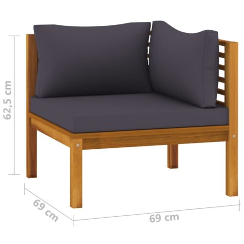2-Seater Garden Sofa with Cushion Wood Timber Outdoor Patio Furniture Acacia - Image 8