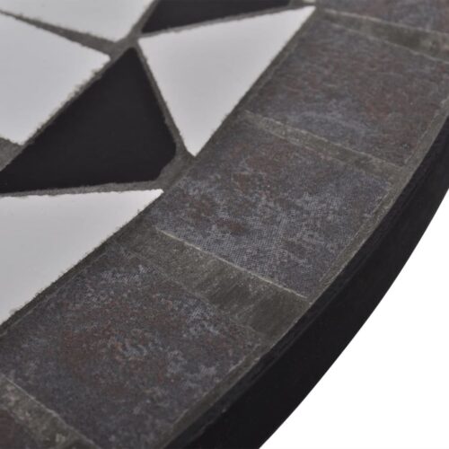 3-Piece Ceramic Tile Iron Bistro Set Outdoor Garden Patio Dining Table Chairs - Image 9