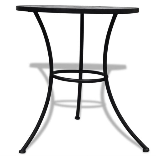 3-Piece Ceramic Tile Iron Bistro Set Outdoor Garden Patio Dining Table Chairs - Image 10