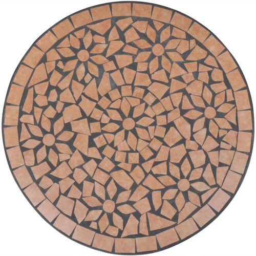 3-Piece Bistro Set Ceramic Tile Terracotta - Image 5