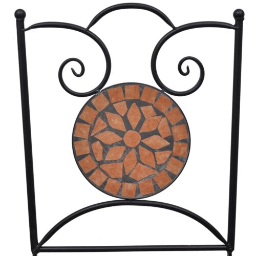 3-Piece Bistro Set Ceramic Tile Terracotta - Image 8