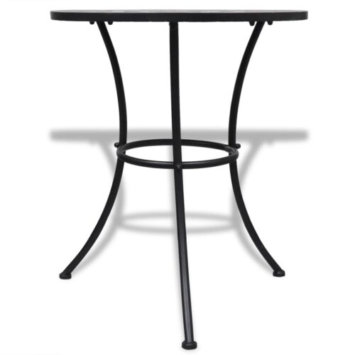 3-Piece Bistro Set Ceramic Tile Terracotta White - Image 3
