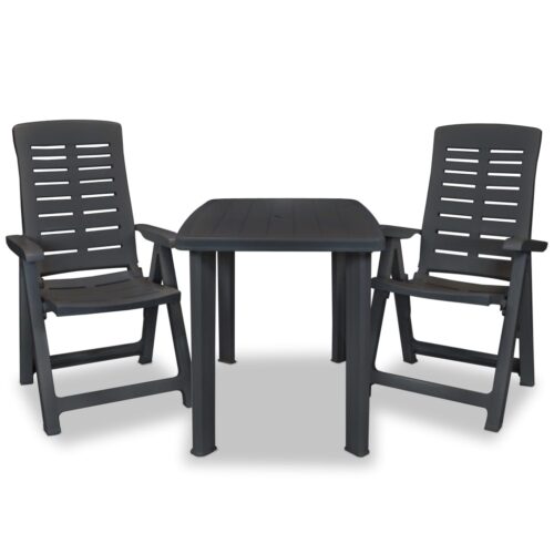 3-Piece Outdoor Chairs Table Set Garden Patio Bistro Dining Furniture Setting