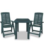 3-Piece Bistro Set Plastic Green
