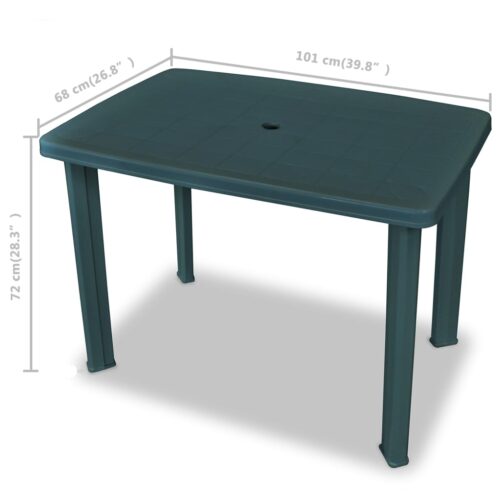 3-Piece Bistro Set Plastic Green - Image 10