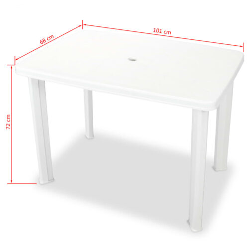 3-Piece Bistro Set Plastic White - Image 10