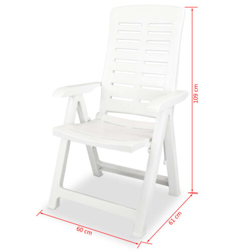 3-Piece Bistro Set Plastic White - Image 11