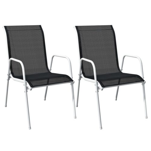 3-Piece Bistro Set Steel Black - Image 4