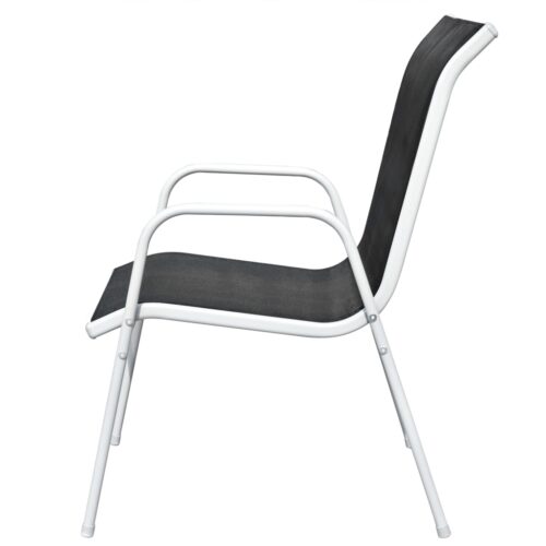 3-Piece Bistro Set Steel Black - Image 7