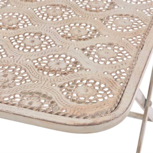 3-Piece Bistro Set Steel White - Image 7