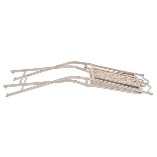 3-Piece Bistro Set Steel White - Image 8