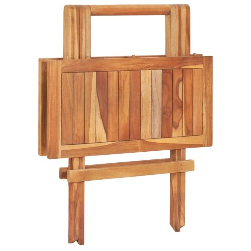 3-Piece Outdoor Chairs Table Set Garden Patio Bistro Wooden Dining Furniture - Image 4