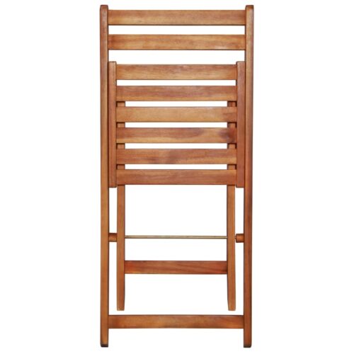3-Piece Folding Bistro Set Acacia Wood Timber Outdoor Patio Furniture - Image 7