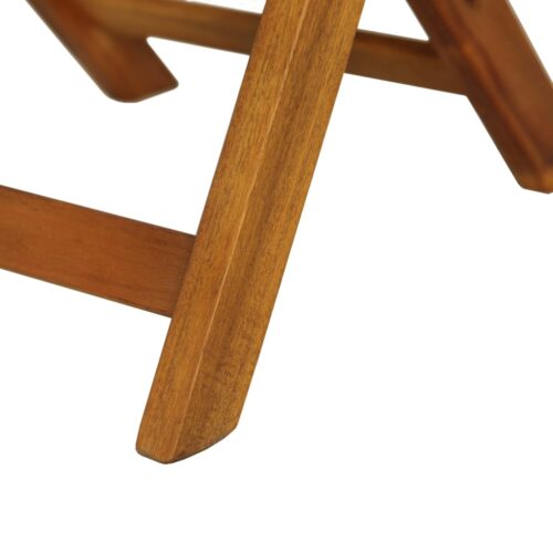 3-Piece Folding Bistro Set with Cushions Acacia Wood Timber Outdoor Patio Furniture - Image 11