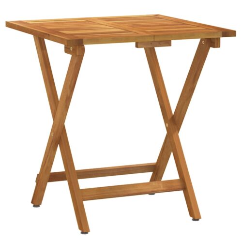 3-Piece Folding Bistro Set with Cushions Wood Timber Outdoor Patio Furniture Acacia - Image 5