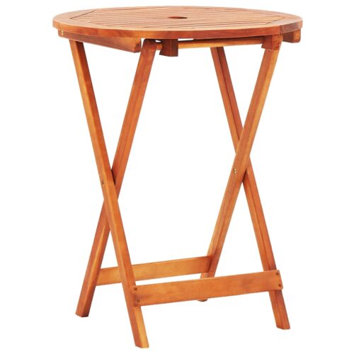 3-Piece Folding Outdoor Dining Set Solid Eucalyptus Wood - Image 7