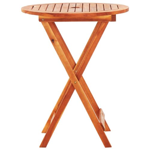 3-Piece Folding Outdoor Dining Set Solid Eucalyptus Wood - Image 8