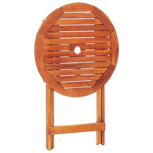 3-Piece Folding Outdoor Dining Set Solid Eucalyptus Wood - Image 10