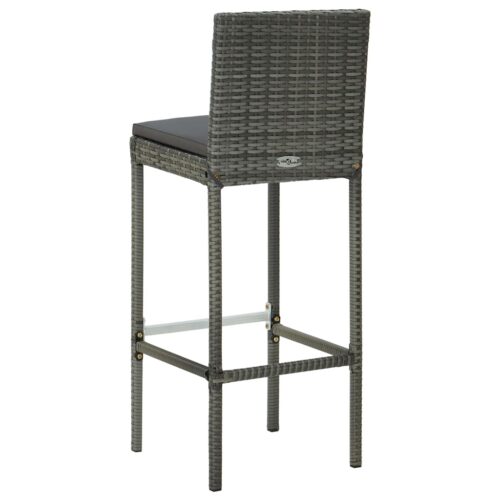 3pcs Outdoor Bar Set Garden Patio Bistro Dining Wicker Rattan Table Stool Chairs - Image 10