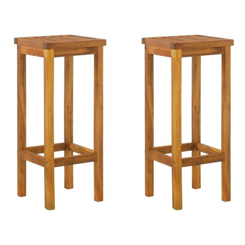 3-Piece Garden Bar Set Wood Timber Outdoor Patio Furniture Acacia - Image 5