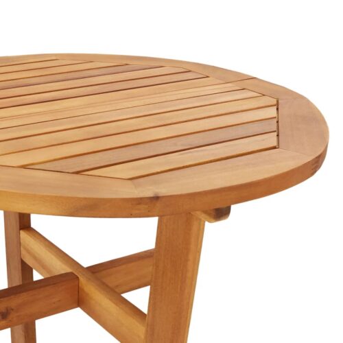 3-Piece Garden Bar Set Wood Timber Outdoor Patio Furniture Acacia - Image 8