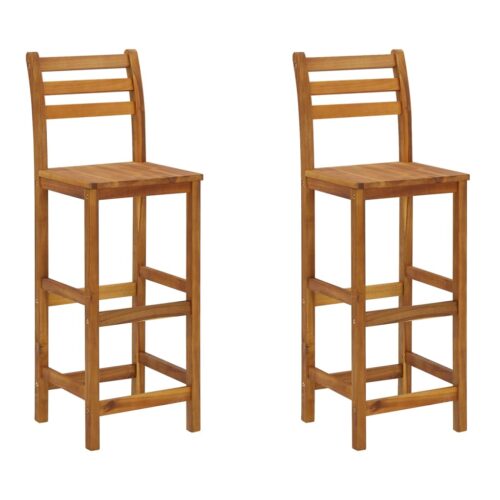 3-Piece Garden Bar Set Wood Timber Outdoor Patio Furniture Acacia - Image 5