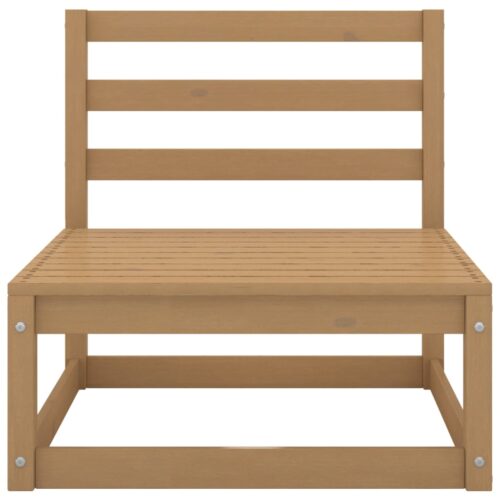 3-Piece Garden Lounge Set Honey Brown Pine Wood Outdoor Patio Furniture - Image 5