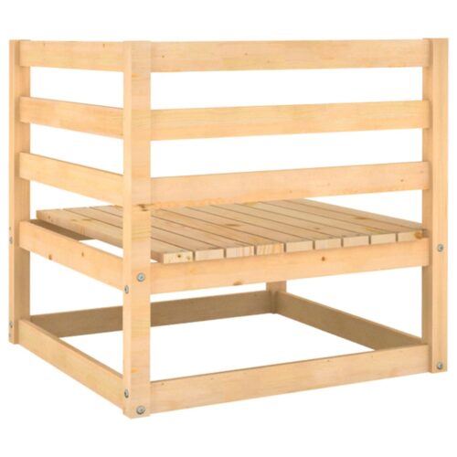 3-Piece Garden Lounge Set Pine Wood Outdoor Patio Furniture - Image 5