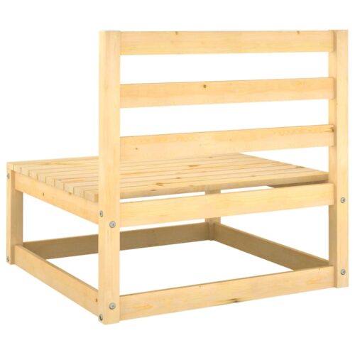 3-Piece Garden Lounge Set Pine Wood Outdoor Patio Furniture - Image 9
