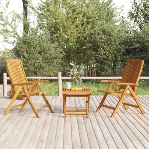 3-Piece Garden Lounge Set Wood Timber Outdoor Patio Furniture Teak - Image 2