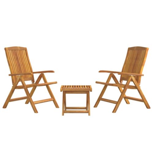 3-Piece Garden Lounge Set Wood Timber Outdoor Patio Furniture Teak - Image 3
