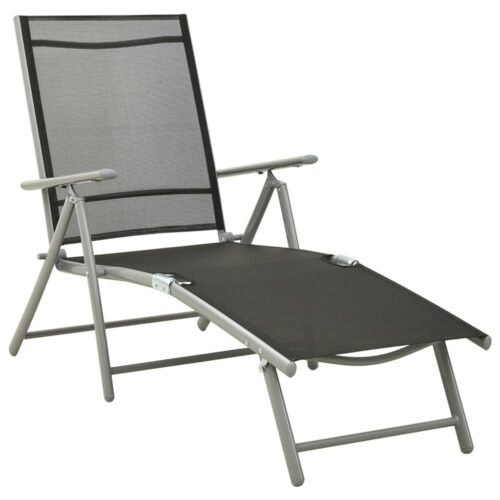 3-Piece Garden Lounge Set Textilene Aluminium Silver - Image 4