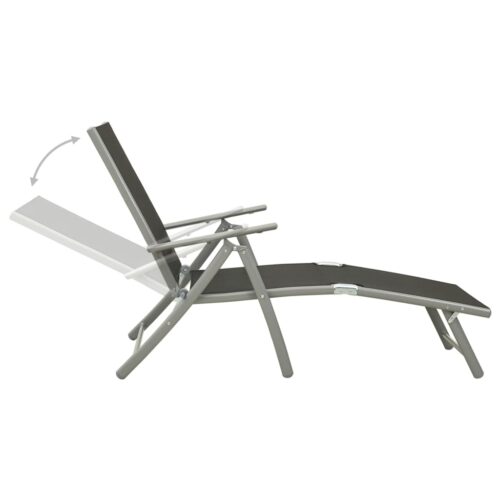 3-Piece Garden Lounge Set Textilene Aluminium Silver - Image 6