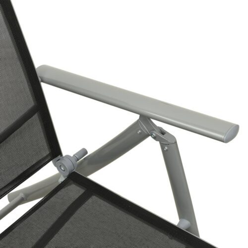 3-Piece Garden Lounge Set Textilene Aluminium Silver - Image 8