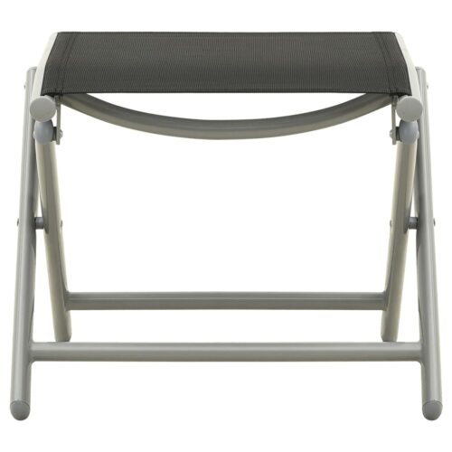 3-Piece Garden Lounge Set Textilene Aluminium Silver - Image 10