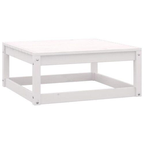 3-Piece Garden Lounge Set White Pine Wood Outdoor Patio Furniture - Image 6