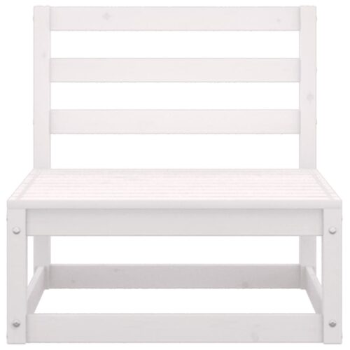 3-Piece Garden Lounge Set White Wood Timber Outdoor Patio Furniture Pine - Image 7
