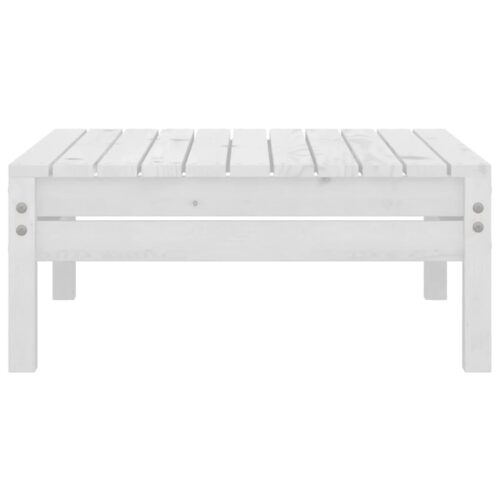 3-Piece Garden Lounge Set White Wood Timber Outdoor Patio Furniture Pine - Image 8