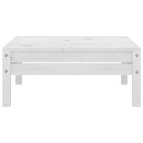 3-Piece Garden Lounge Set White Wood Timber Outdoor Patio Furniture Pine - Image 9