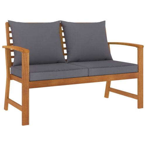 3-Piece Garden Lounge Set with Cushion Acacia Wood Timber Outdoor Patio Furniture - Image 4