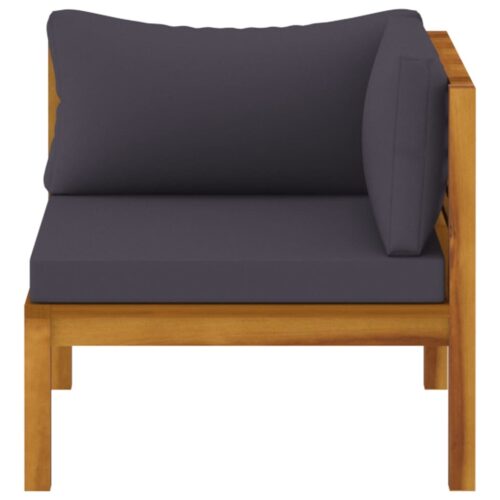 3-Piece Garden Lounge Set with Cushion Acacia Wood Timber Outdoor Patio Furniture - Image 5