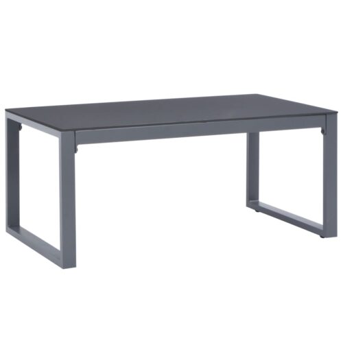 3-Piece Garden Lounge Set with Cushions Aluminium Black - Image 3