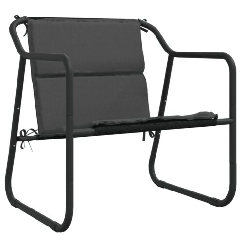 3-Piece Garden Lounge Set with Cushions Anthracite Steel - Image 4