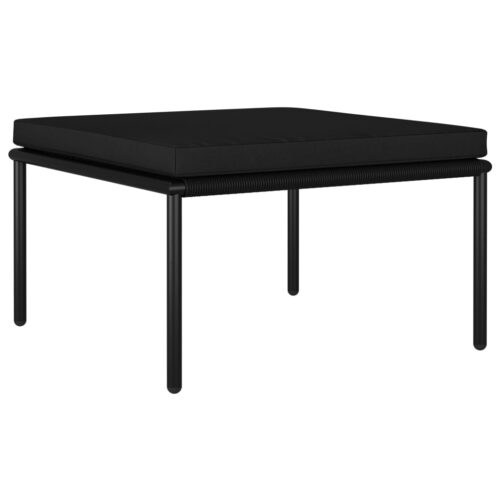3-Piece Garden Lounge Set with Cushions Black PVC - Image 4