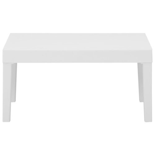 3-Piece Garden Lounge Set with Cushions Plastic White - Image 4