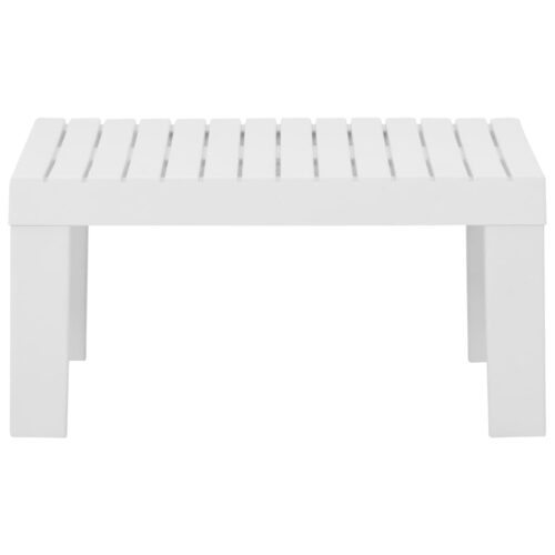 3-Piece Garden Lounge Set with Cushions Plastic White - Image 5